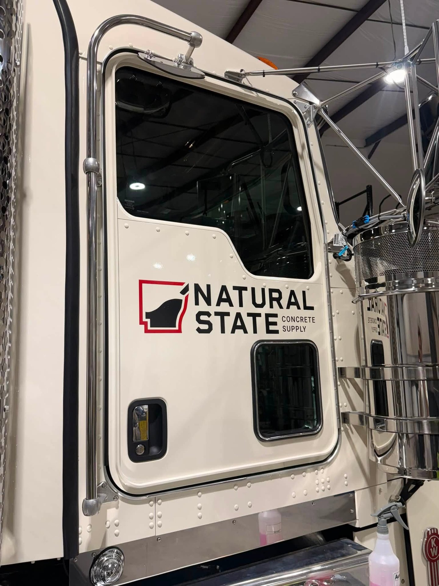 Paint protection film applied to a commercial truck cab at Slick Auto Care in Little Rock AR